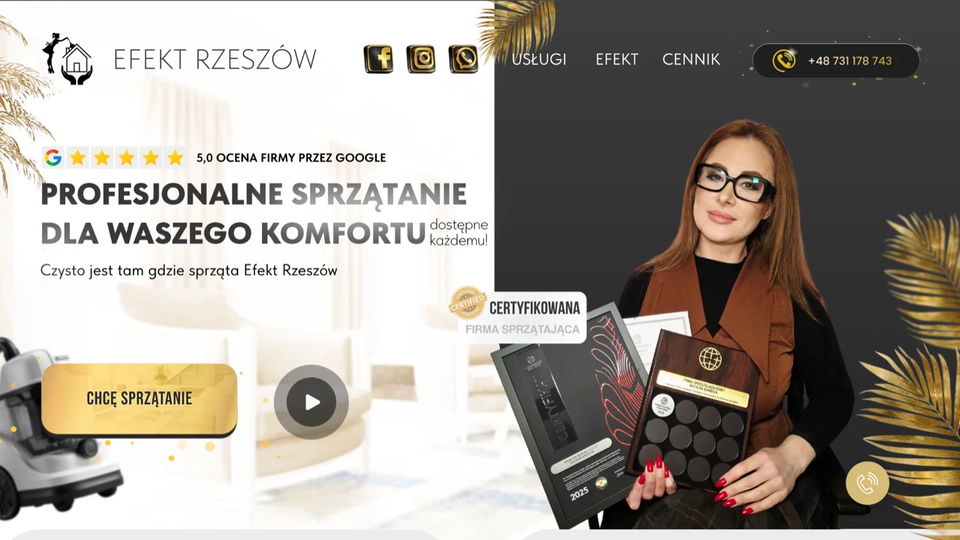Efekt Rzeszów — сайт клінінгової компанії